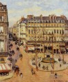 rue Saint Honore Morgensonne Effekt place du Theater francais 1898 Camille Pissarro